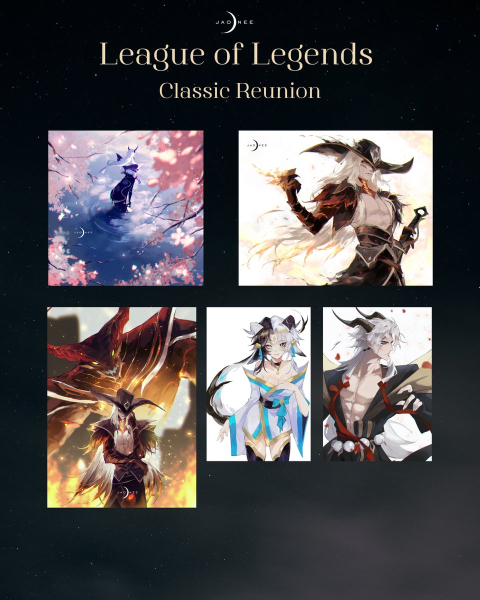 Jao_Nee_Art's tweet photo. Hello!! 
I'm so happy to announce that I've been selected as an artist to attend the League of Legends Classic Reunion in Thailand on August 2nd!

These are the postcards that will be available for sale at the convention. (Note: I only printed 5 of each design!)

If you cannot attend the event, you can also buy these postcards through the form. https://t.co/krId7ukb2J

The pre-order will close on August 3rd, and the printing and shipping process will take 7-14 days.

Note: International pre-orders will open soon after this convention!

็็็HD version https://t.co/MwNnKBSdZA

#LeagueofLegends