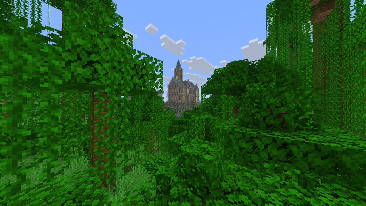 staruhn's tweet photo. Ever since they were announced, I've been super excited to build with the new sulfur blocks. They are the perfect blocks to match my jungle base, and they give me a good excuse to bring more yellows in. 

This is my town hall, heavily based on the Eastbourne Town Hall in England https://t.co/U4gDnuNWzT