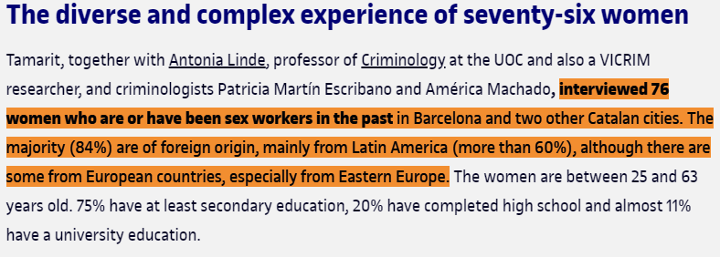b_b_OK's tweet photo. @EvILynxis @SexIndustryRes Your own source says 30% in one study. That's not 90%. The paragraph that number shows up in is basically my stance.
i would, however, suggest that more studies be done, because i think a single study of only 76 interviewees conducted outside of the united states is insufficient. https://t.co/vaKBumr7JZ