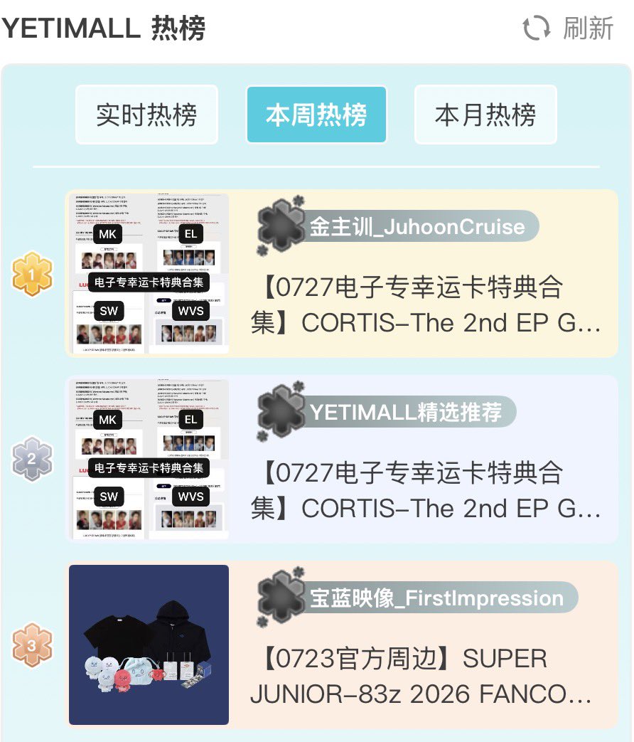 kittyxlee's tweet photo. Best-selling on both the weekly and real-time charts🥺🫨 #주훈 #JUHOON https://t.co/xgaw2jgCrl