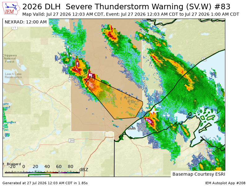 ELYMNWX's tweet photo. DLH issues Severe Thunderstorm Warning [wind: <50 MPH (RADAR INDICATED), hail: 1.25 IN (RADAR INDICATED)] for St. Louis [MN] till 1:00 AM CDT https://t.co/J5X5Ao7RKZ https://t.co/iLajyqVWRk