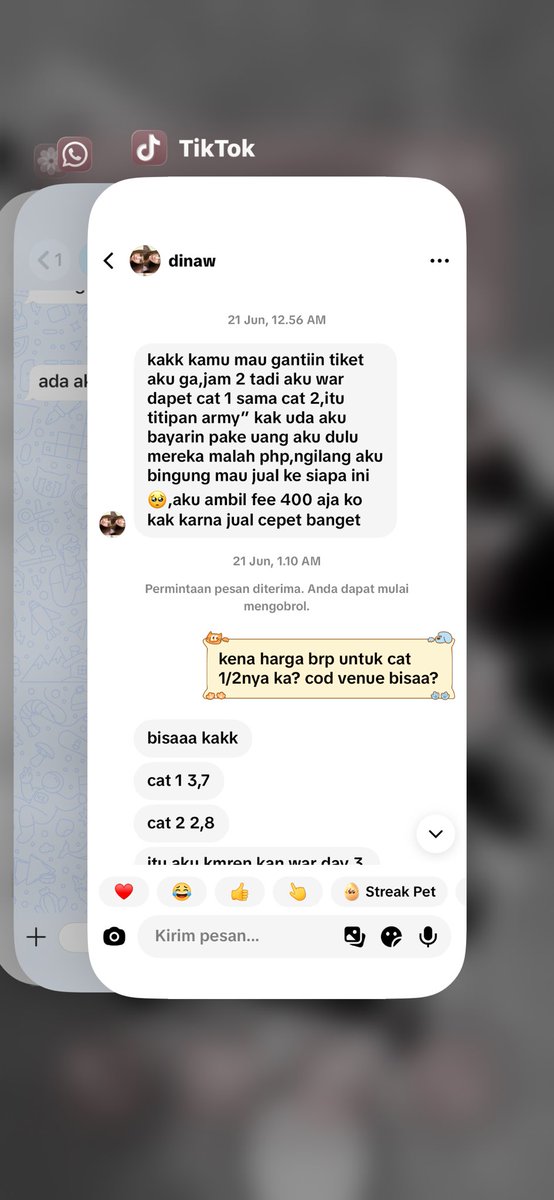mareeellaaa's tweet photo. bismillah chan💜

BANTU RT GUYSS ⚠️⚠️
SCAM TIKET BTS⚠️⚠️

ak up semuanya biar gaada lagi army yg kena sama ni orang ‼️

hati hati my dia nawarin tiket bangtan dengan harga murah (bermodal kesedihan) bisa cod venue dan bisa cicil dp untuk keep tiket.
#BTS_ARİRANG #SCAM https://t.co/7vHFR0zKJ9