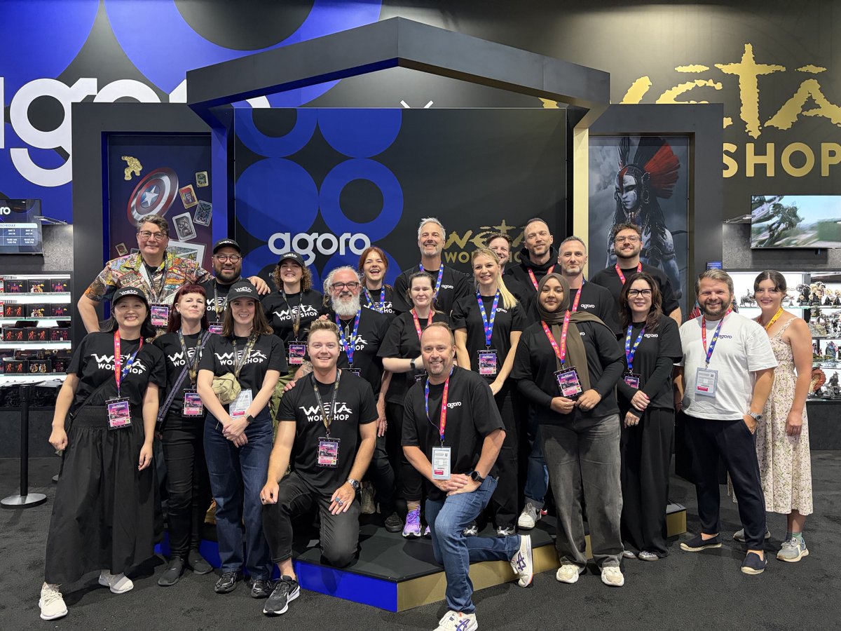 WetaWorkshop's tweet photo. That's a wrap on SDCC 2026.

We brought our best to Booth #3613 this year, and you all made it even better.

From all of us here, including our friends at @agoro_official: thank you for sharing another incredible SDCC with us!

#SDCC2026 https://t.co/sIDUF46Qxq