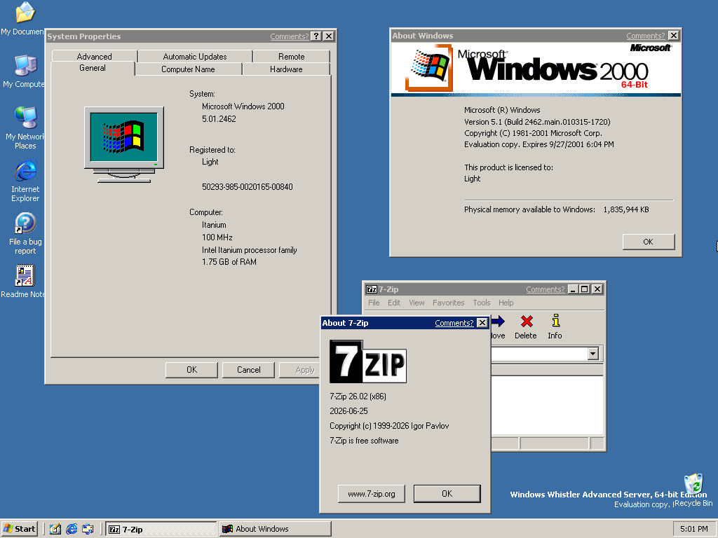 lightdevelop's tweet photo. After a few days of trial and error and a bit of help, the earliest available Windows Itanium build can now be emulated after all these years!

(i spent way too much time getting this build to finally work considering that I made 10+ attempts restarting setup over and over again) https://t.co/1RtH636Fj6