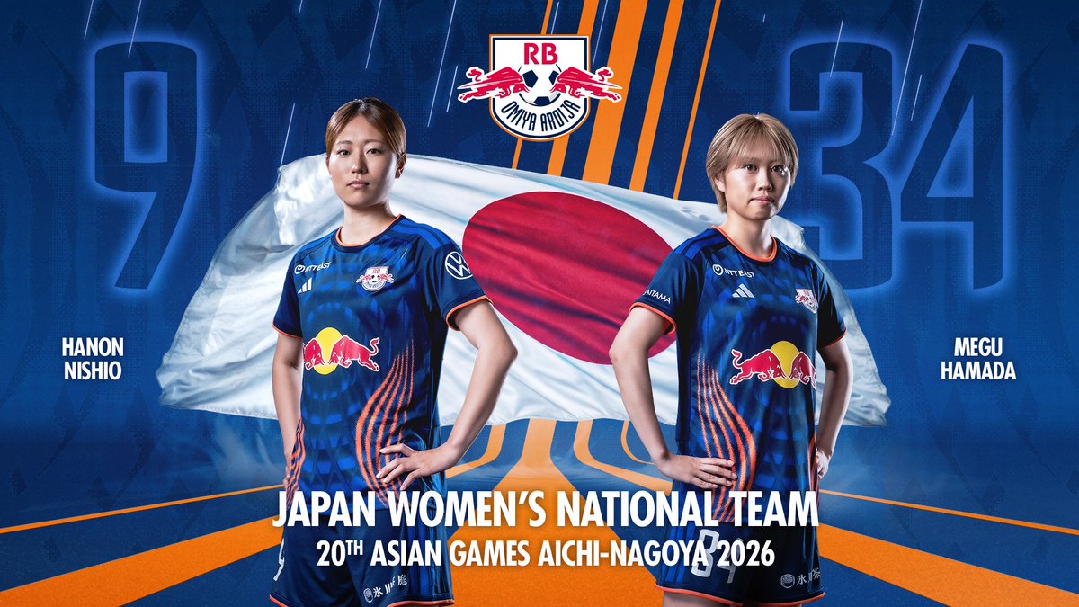 RBOA_WOMEN's tweet photo. #浜田芽来 選手および #西尾葉音 選手が、「第20回アジア競技大会(愛知・名古屋)」に出場する、なでしこジャパン(日本女子代表)のメンバーに選出されました🇯🇵㊗️

▶️ https://t.co/4ykLKysosq

#RB大宮アルディージャWOMEN #ardija #WEリーグ https://t.co/ZKX248nI0J