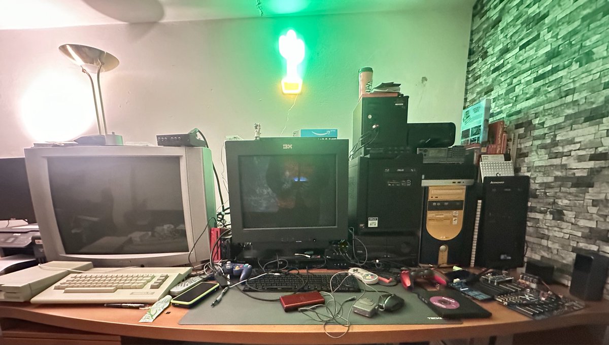 EOB16Bit's tweet photo. Well, I bought a IBM ThinkVision C220p CRT monitor for my PCs and other devices, while I got the Medion CRT TV from the mid-to-late-1990s for completely free, with both being in my collection since 2023.

I also got an 14" AudioSonic CRT TV from 2005, which also has a built-in DVD player and a late-1980s Nokia CRT TV, which is only in Mono, but has a headphone jack on the front, which does support Stereo at least.

I am also lucky, that all my CRTs do support both PAL, NTSC 3.58/4.43, 50 Hz and 60 Hz.