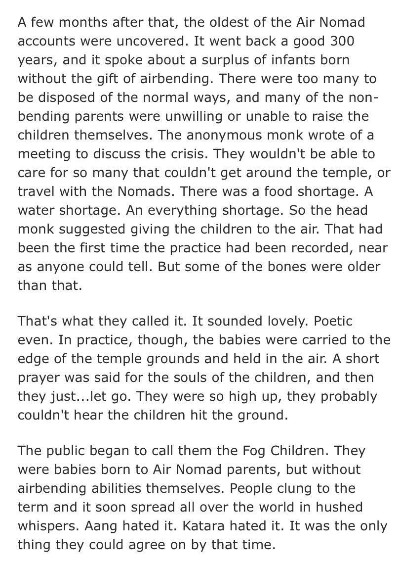 uukhanu's tweet photo. air nomads killing children fanfic also cross-tagged on kataang yeah but aang is a demon https://t.co/vJrqPuGST7