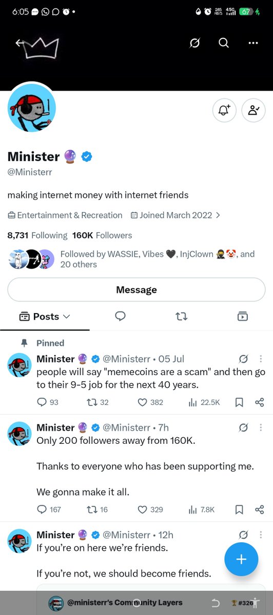 sirchidiya's tweet photo. @SamuelXeus @Ministerr Big congratulations, you keep blowing my mind! There's no stopping you 👏

0xe937B7F8b7E033779B021c193d7dBAC2D9236245 https://t.co/Usf0quVGeo