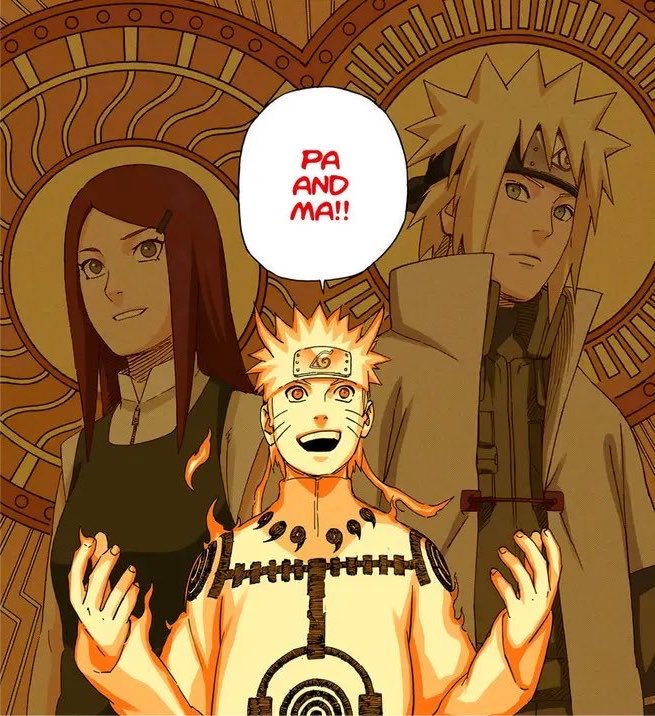 nrsslover's tweet photo. minato, kushina and naruto all are suns. sasuke would be the only moon in the family 🌙 https://t.co/W7XCBRe1Mf