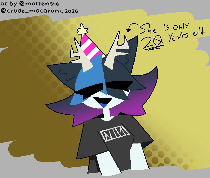 crude_macaroni's tweet photo. bday fanart for my bestie, happy birthday!!!! 🎂🩵 https://t.co/vEJEYYqXQi