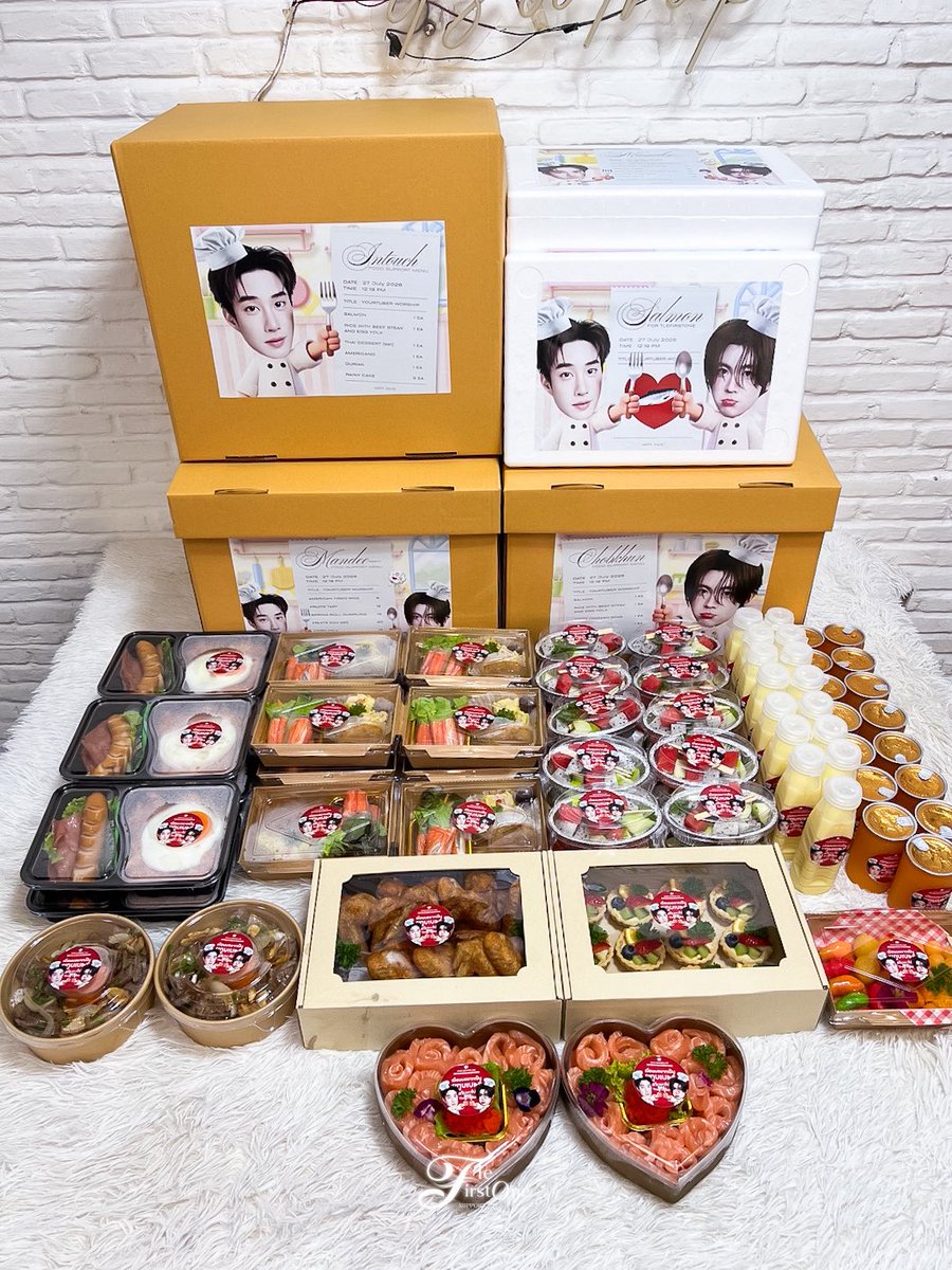 TleFirstoneTH's tweet photo. 🍱FOOD SUPPORT🍱
for ♡ @TLE_mtm @firstone_wnk

at #บวงสรวงYourTuber
 #กินแซ่บกับเลิ่นตุ้นเลิ้ดฟุ้ด 

💪🏻 เมนูอาหารเติมพลังให้ “เติ้ลเฟิร์สวัน”🍴🥬

🐶 TLE  @tle_mtm
- Rice with beef steak and egg yolk 1 เซท
- Salmon Sashimi 1 กล่อง
- รวมขนมไทย 1 กล่อง
- ทุเรียน 1 กล่อง
- คัพเค้ก 3 คัพ
- อเมริกาโน่ 1 แก้ว
- เยลลี่ และขนมอีกมากมาย

🐰Firstone  @Firstone_wnk
- Rice with beef steak and egg yolk 1 เซท
- Salmon Sashimi 1 กล่อง
- Fried chicken wing 1 กล่อง
- ทุเรียน 1 กล่อง
- คัพเค้ก 3 คัพ
- โกโก้หวานน้อย 1 แก้ว
- เยลลี่ และขนมอีกมากมาย

📸 ศิลปิน และพี่ ๆ ทีมงาน
American Fried rice 6 กล่อง
Fruit tart 1 set 12 ชิ้น
Spring roll dumpling 10 เซท
ผลไม้ small box 20 เซท
นมข้าวโพด 10 ขวด
น้ำส้มคั้นกระป๋อง 20 กระป๋อง

ตฟซ. ขอขอบคุณทุก ๆ การโดเนทเพื่อสนับสนุนการส่ง Food Support ในครั้งนี้ด้วยนะค้าบบ💚🩷
ค่าใช้จ่ายในส่วนต่าง ๆ จะมีการแจ้ง Statement ให้ทราบในภายหลัง ขอบคุณค่ะ🙏🏻🫶🏻

YourTuber Worship

♬ #TleFirstone #เติ้ลเฟิร์สวัน #TLE_mtm #Firstone ♬