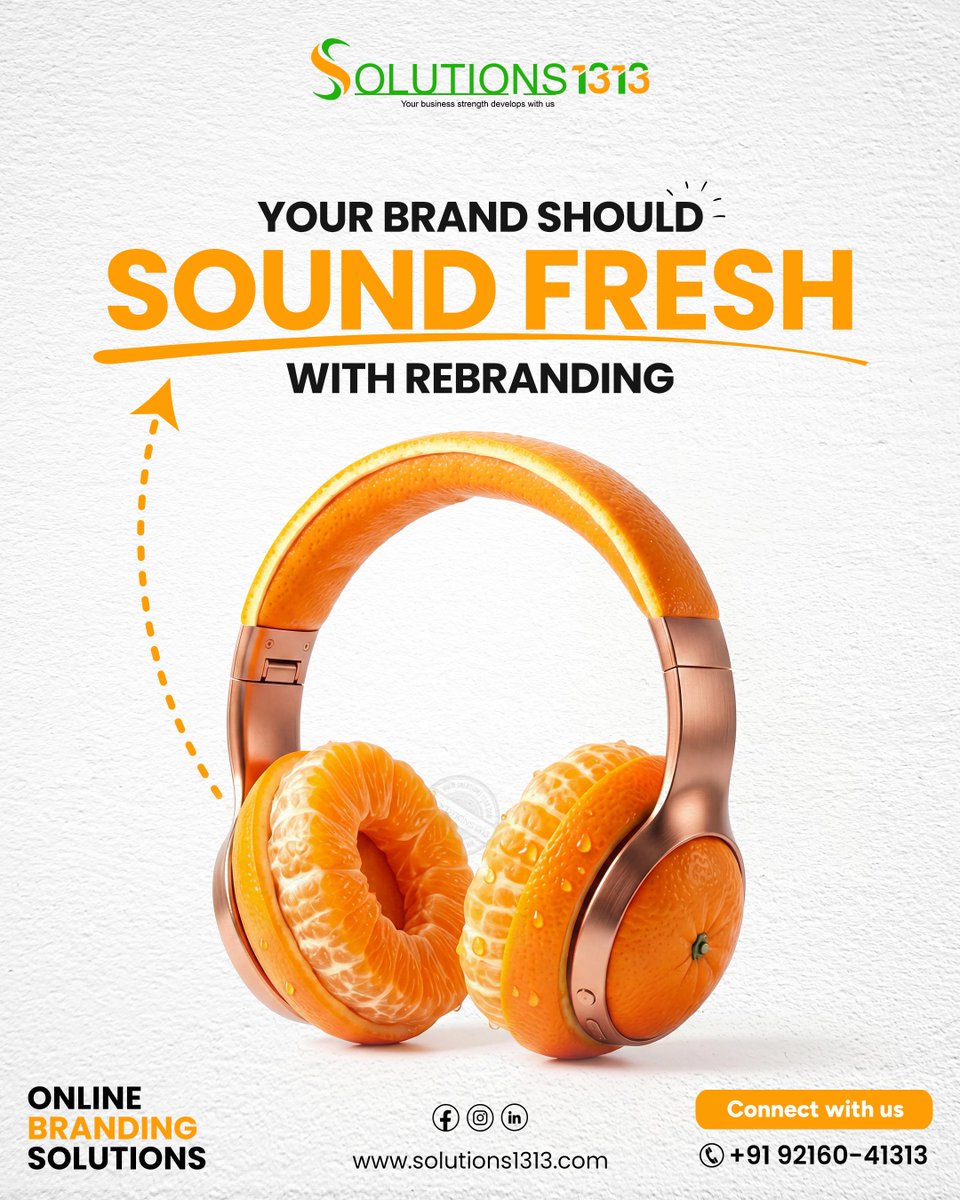 Solutions1313's tweet photo. Imagine hearing your brand...

Would it sound confident? Professional? Unforgettable?

Your brand has a personality—and every colour, font, logo, and design choice speaks before you do.

Let Solutions1313 give your business a voice that your audience can't ignore.

🎯 Because great brands don't chase attention—they naturally attract it.

🌐 https://t.co/NCOg2hcjAr
📞 +91 92160-41313
#BrandVoice #Solutions1313 #CreativeBranding #GraphicDesign #VisualIdentity #BusinessSuccess #BrandTransformation #MarketingAgency #Entrepreneur #DesignStudio