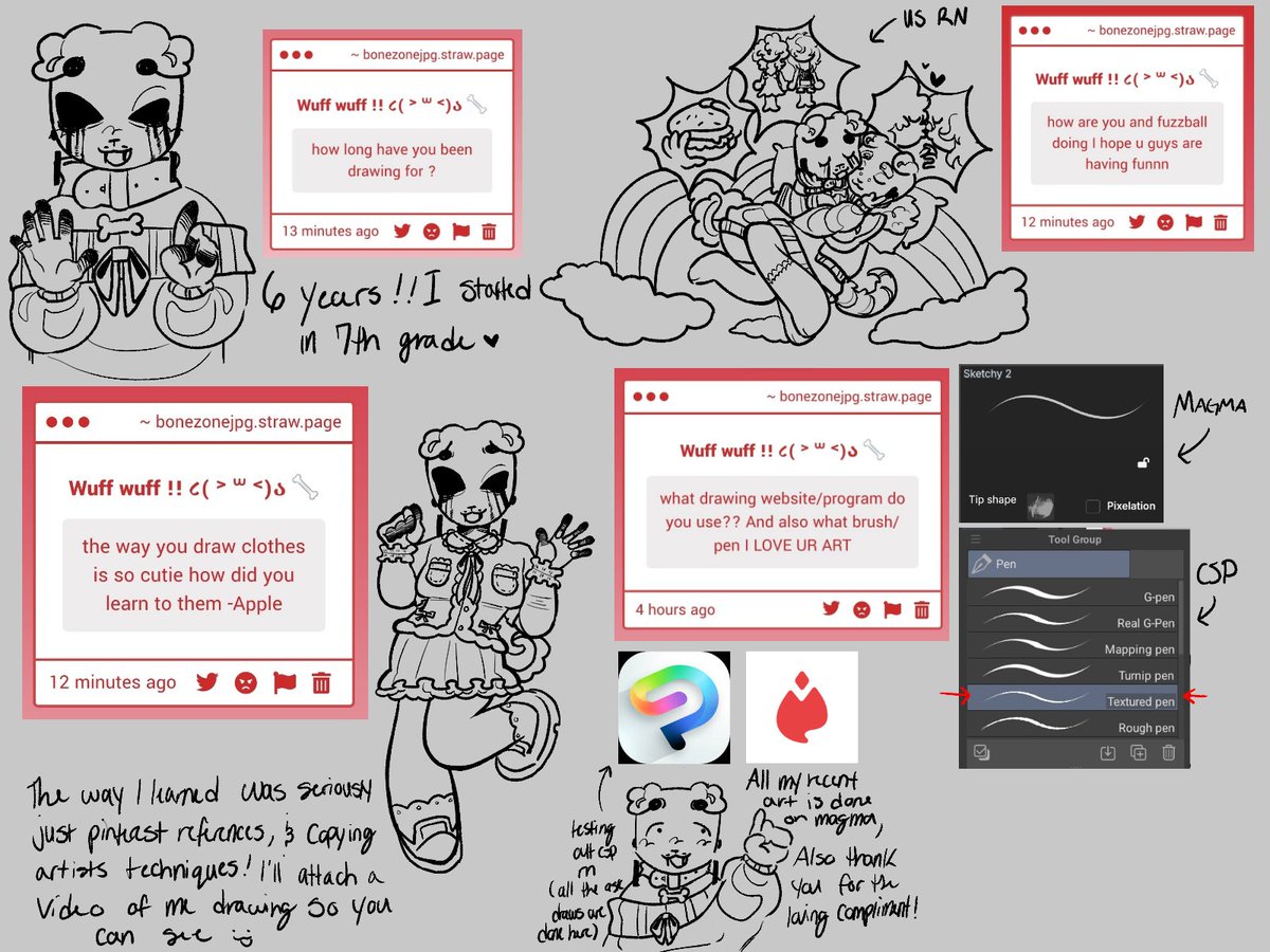 bonezonejpg's tweet photo. Heres the sped up video of me drawing, it lowk looks booty sorry LOL + the full asks page for better quality https://t.co/6gbvtWuZib