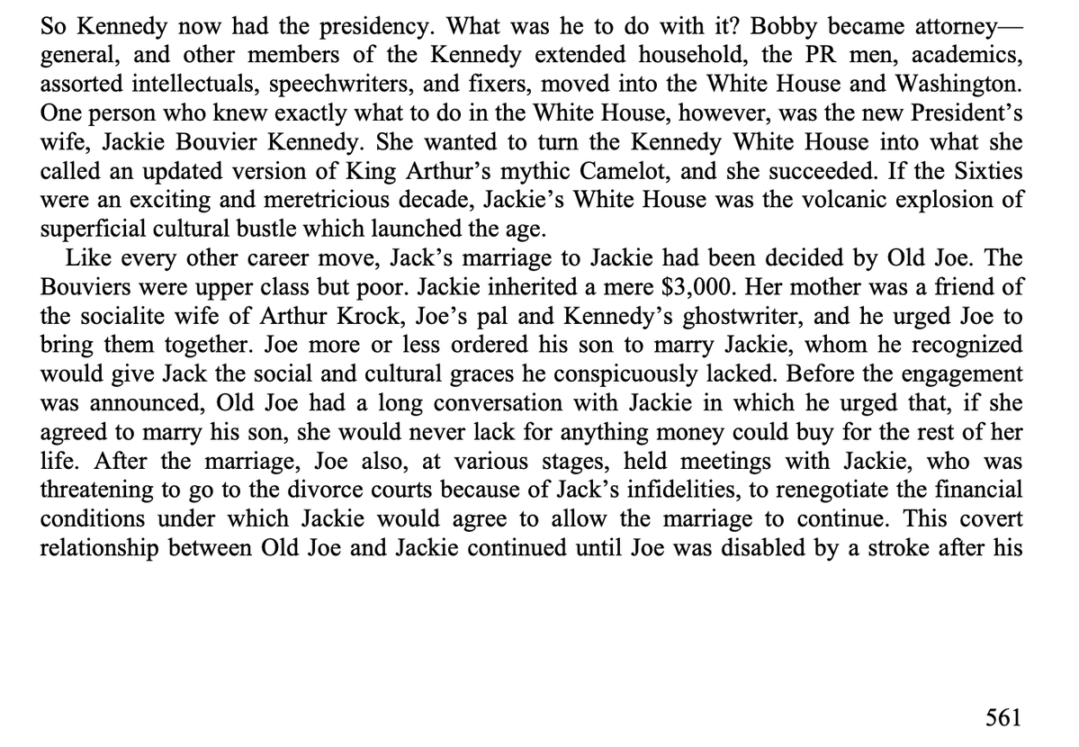 HeartofValkyrie's tweet photo. @Noneotherthanwe @BasedSamParker According to the historian Paul Johnson, it was his father's (Old Joe) doing.  Jack = JFK https://t.co/LBCZDMHlVt