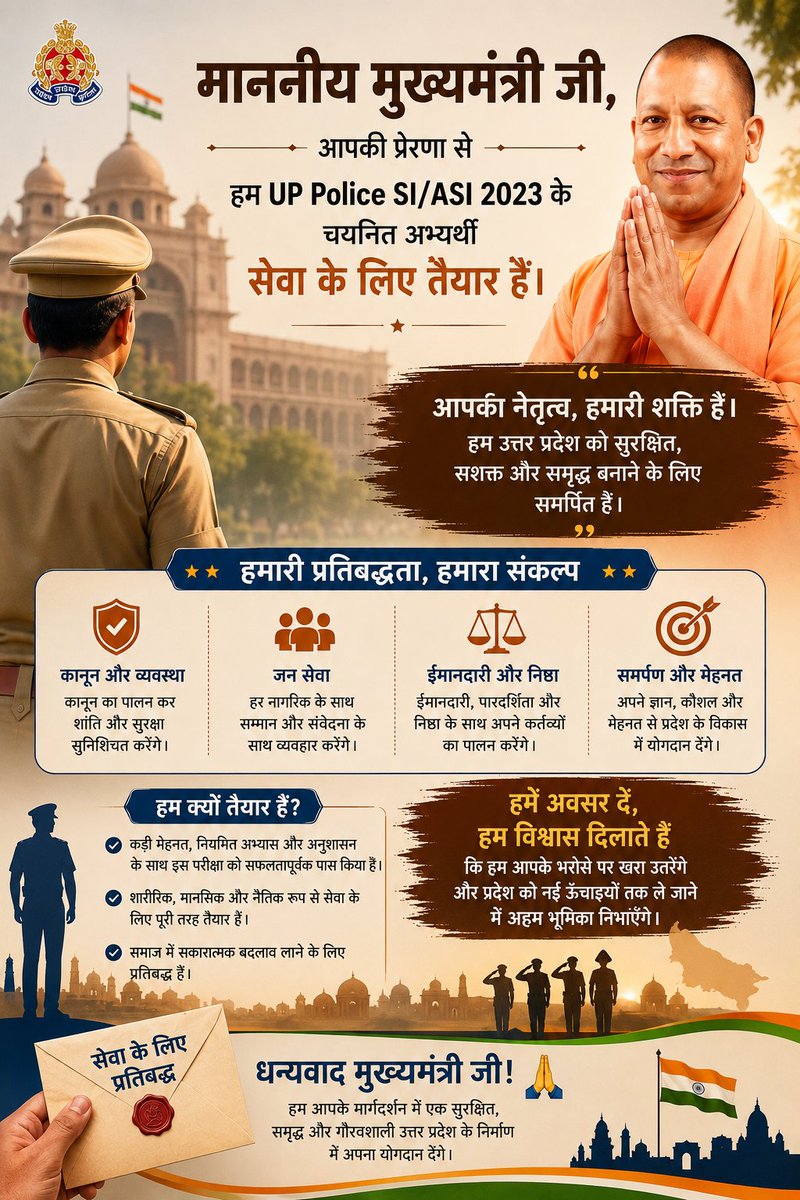Nagar3211's tweet photo. @myogiadityanath @CMOfficeUP 
@brajeshpathakup 
@Uppolice
 @UPPoliceTrgHQ 
माननीय सर, कृपया हमारी प्रतीक्षा समाप्त करें।#JoiningForUPPoliceSIASI2023
#UPASI2023_JoiningAwaited https://t.co/m9SQ0P1oK8