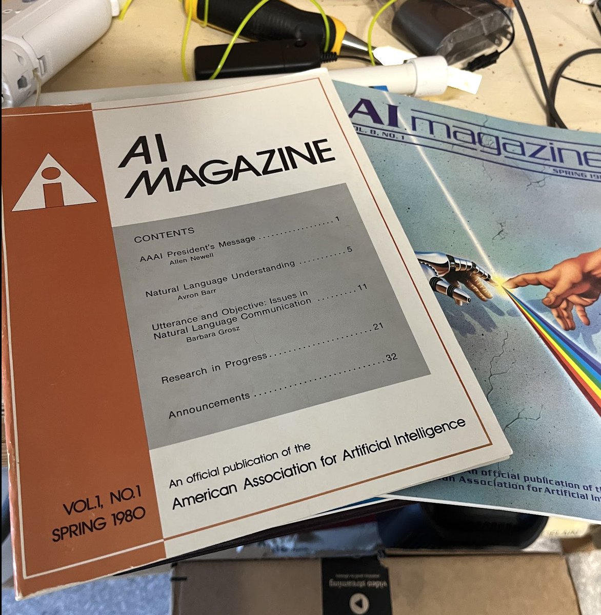 msfeldstein's tweet photo. Picked up a copy of AI Magazine Volume 1 No 1 at the estate sale https://t.co/azdhMsA14g