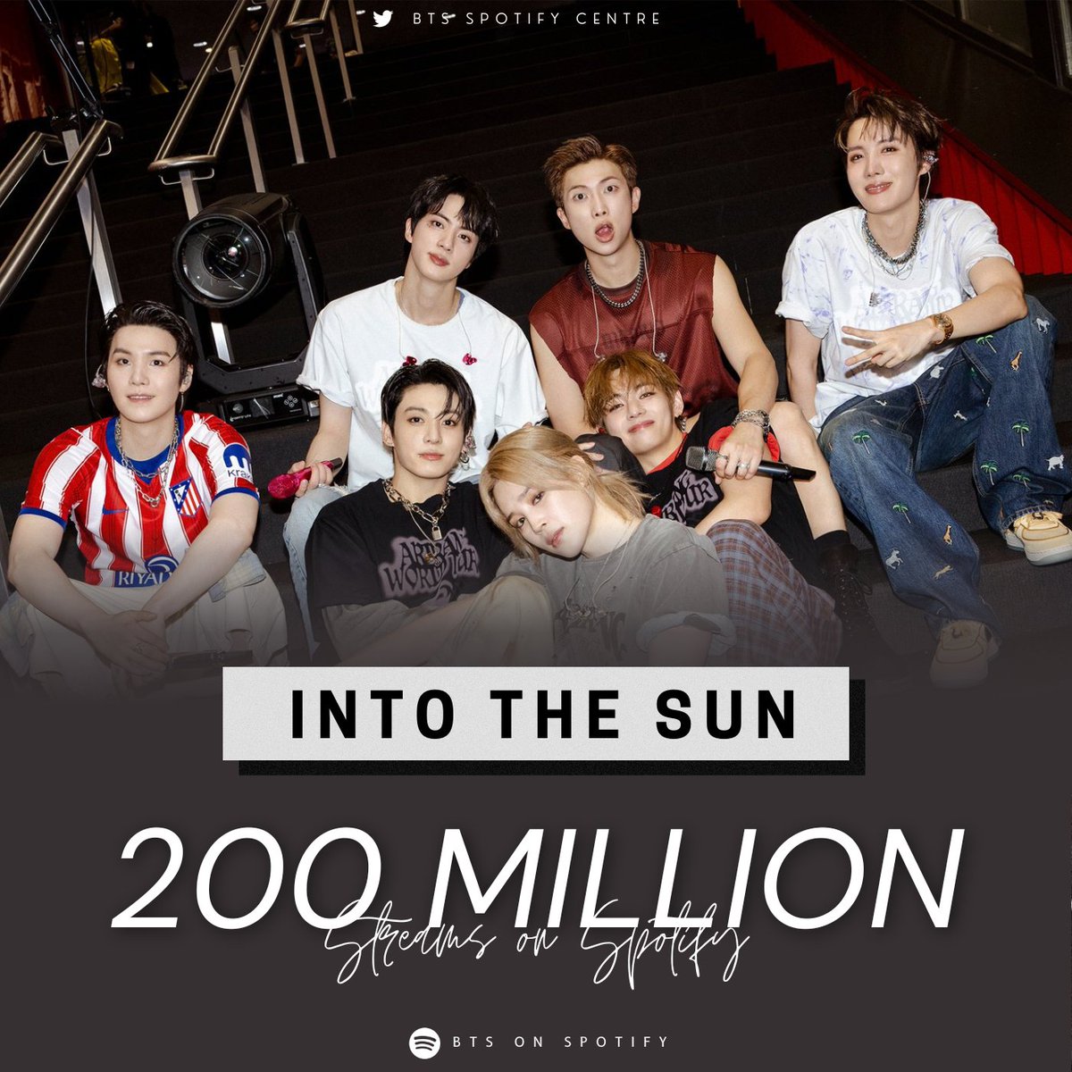 btspotifycentre's tweet photo. "Into the Sun" by @BTS_twt has surpassed 200 MILLION streams on Spotify! https://t.co/CnCHiw3tS0