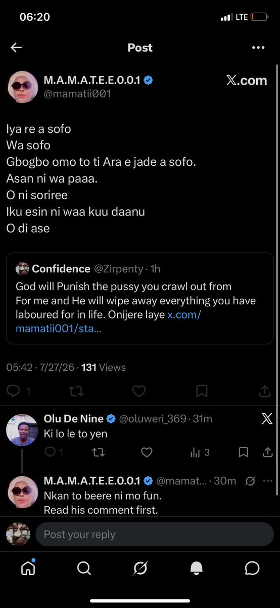 Zirpenty's tweet photo. @mamatii001 

Oloriburuku ni Alayebaje to bi e si Aye se
O ma pare mo awon Obi e loju 
O fi owo re mejeji gbe omo sin 
Radarada rederede lo fi lo isemi aye
O ma rin ihoho wo oja 
O tun ti Aje fi jeun mo lati oni lo
Oriburuku bere si ni je ti e la ti oni lo
Ori be, o se be https://t.co/gY1EnQwv9M