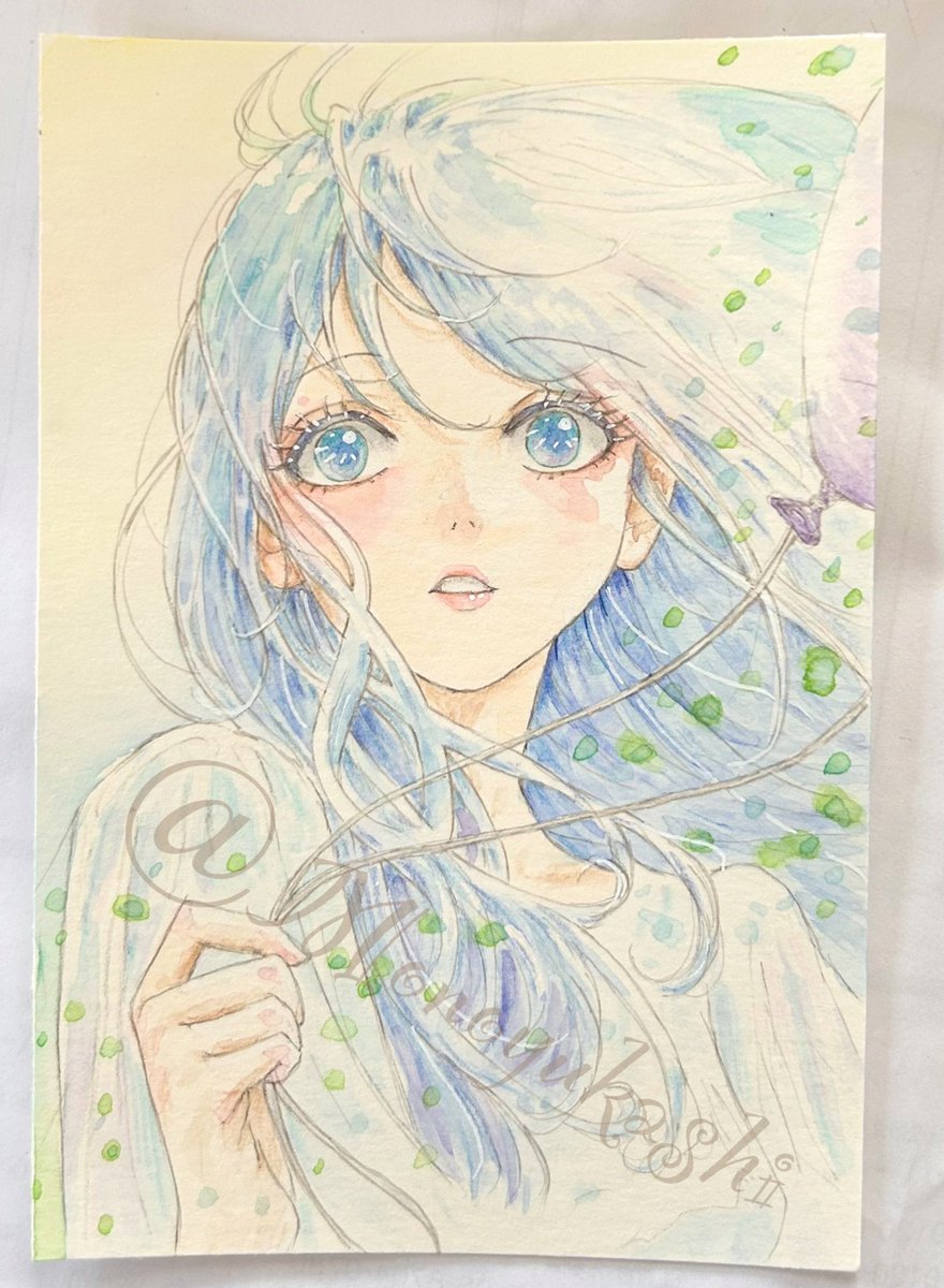 tohokami1118's tweet photo. ちょっと
雰囲気変えて描いてみた🖌️🎨

うーん💧
難しいなぁ...

#透明水彩
#etherealart
#watercolor
#japaneseillustration https://t.co/aGedtagd9q