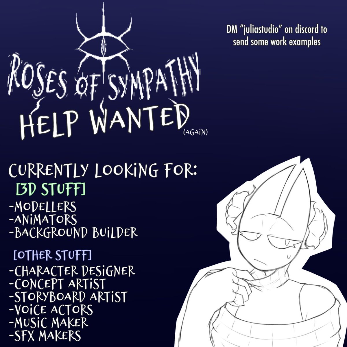 JuliaStudio53's tweet photo. doing this again so if anyone would be interested in doing this passion project just give me a DM

If you want more info on this series there will be a discord server soon

#indieproject #indieseries https://t.co/DZuhY4qupp
