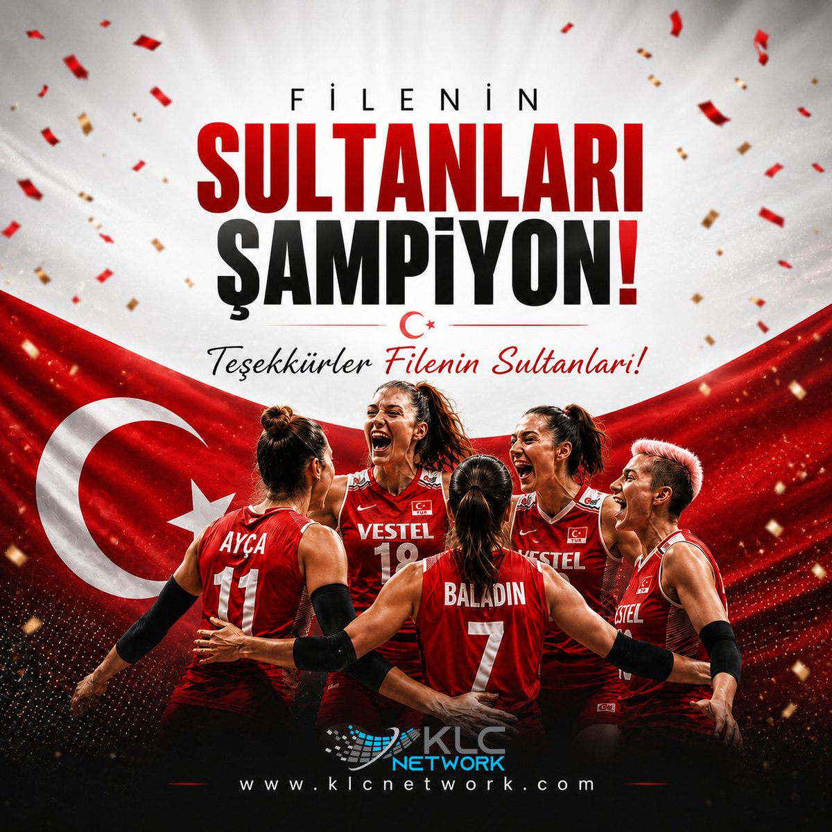 KlcNetwork's tweet photo. Teşekkürler Filenin Sultanları! Gösterdiğiniz azim, mücadele ve takım ruhuyla milletimize büyük bir gurur yaşattınız. Başarılarınızın devamını diliyoruz. 🏐

#FileninSultanları #ŞampiyonTürkiye #Türkiye #MilliTakım #KLCNetwork https://t.co/WJIlH5EXEl