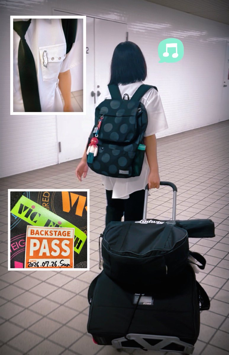 utanishitai's tweet photo. 夏休みは、部活とスタジオ通いの毎日です。
宿題もたくさんあります……

先輩に誘ってもらって、Suspended 4thのコピバンでドラムやらせてもらいました！

お守りは先生と火星人さん。 https://t.co/K3bCScduSi