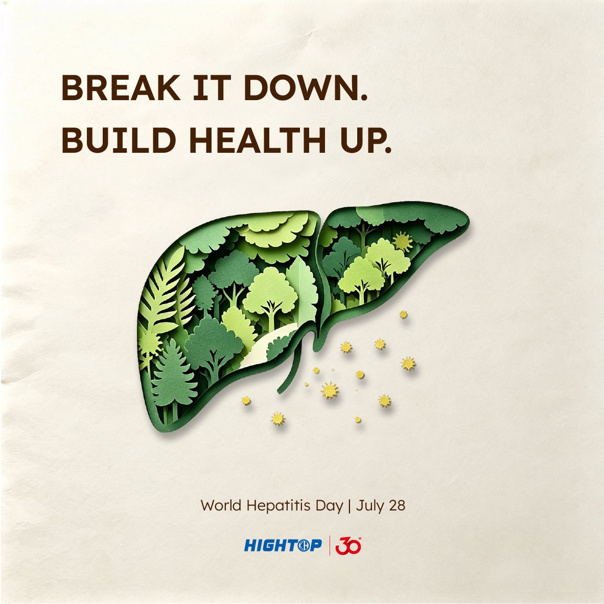 HIGHTOP_Global's tweet photo. 🩺 Break it down. Build health up.

This World Hepatitis Day, we stand for early detection – because diagnosis saves lives. 🧪

Let's eliminate hepatitis together. 🌍
#WorldHepatitisDay #HepatitisElimination #EarlyDetection #HIGHTOPBIOTECH https://t.co/cVxhC5Afgi