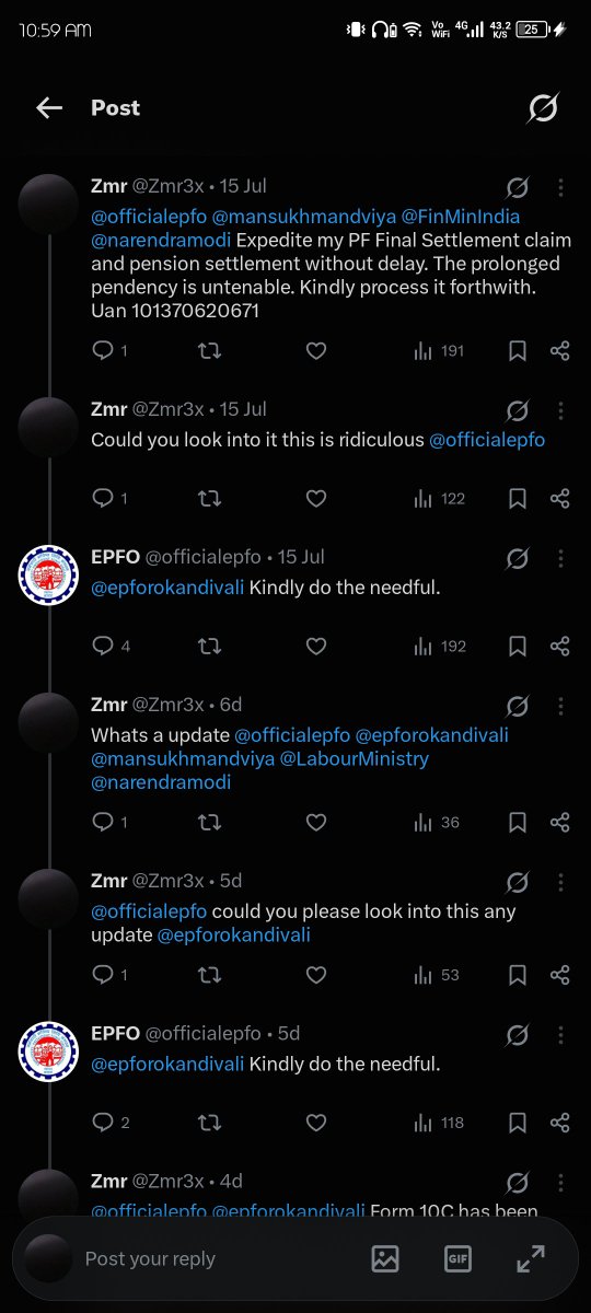 Zmr3x's tweet photo. @officialepfo @mansukhmandviya @FinMinIndia @narendramodi @epforokandivali @LabourMinistry @HMOIndia @officialepfo https://t.co/lplZpJX1dh