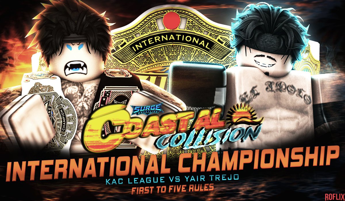 SurgeOnRoblox's tweet photo. TOMORROW NIGHT! ☀️

Despite making HISTORY this past weekend, @jumpofftheropes gets right back to work at #CoastalCollision2026!

League looks to prove that his massive championship wasn't a fluke against the CONFIDENT @jyairtrejo!

#SURGE2026