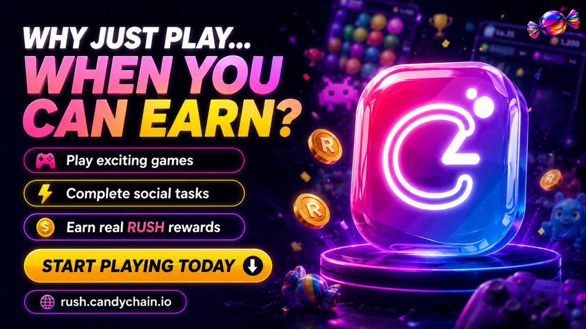 Candy_Ecosystem's tweet photo. Why just play… when you can earn? 🎮💰
🕹️ Play exciting games
⚡ Complete social tasks
🏆 Earn real RUSH rewards on CandyChain.
Start your journey today 👇
🌐 https://t.co/Ua9LYQSXpH
#CandyRush #PlayGame #GameFi #Web3 #GameOnline #earn https://t.co/QKDoUQiVXE
