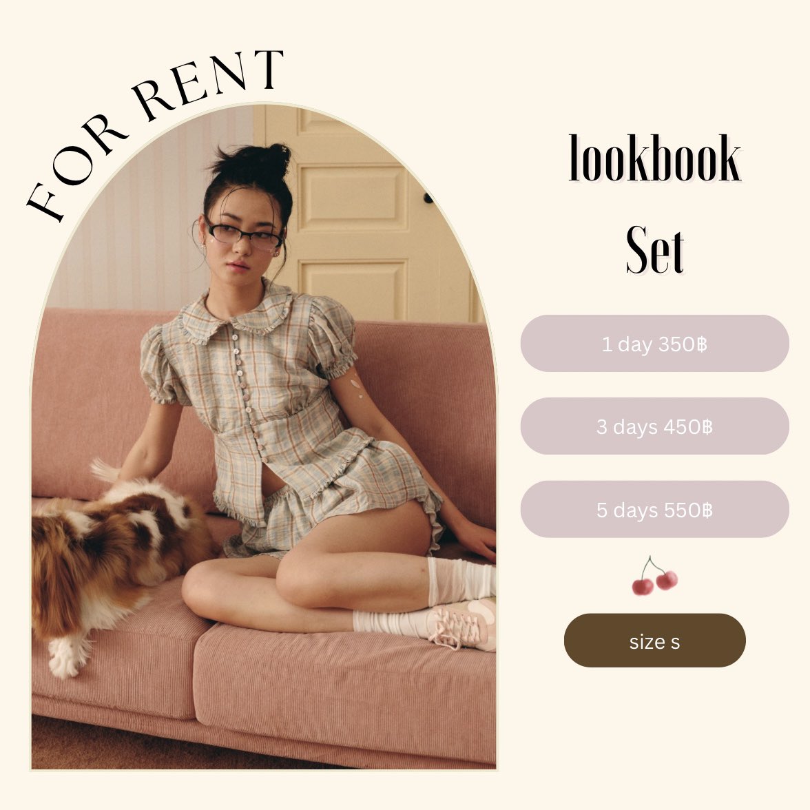 mydeff_'s tweet photo. For rent 🪡 ( บริการเช่าชุด )

Brand : #lookbookloobook 
• Top 
Size : s
รอบอก : 32
เอว : 26
ยาว : 19
• Skirt + กางเกงด้านใน
Size : s
เอว : up to 28
กางเกงยาว : 12
กระโปรงยาว : 10 (front) - 12 (back)
สะโพก : up to38

1 day | 350 (only in rangsit &amp; BKK)
3 days | 450
5 days | 550 https://t.co/mcGNBhrXU6