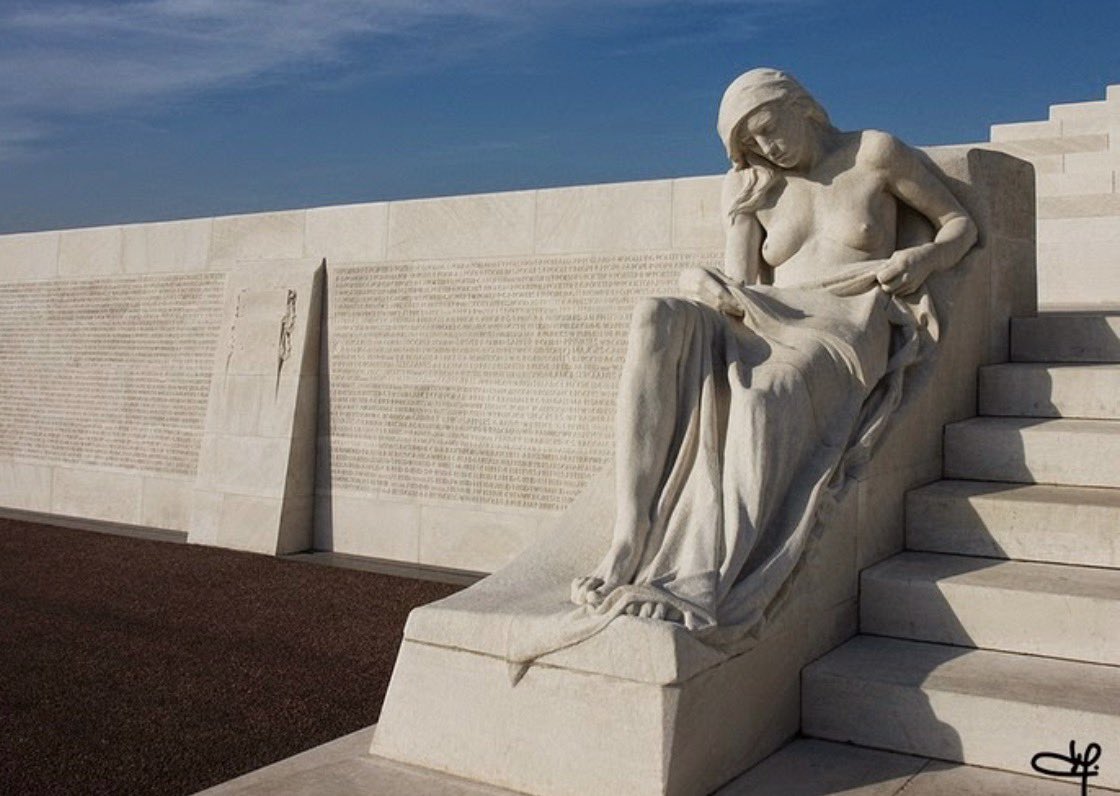 jkenney's tweet photo. 90 years ago Canada’s most impressive and meaningful monument was unveiled, at Vimy.

It is more than a memorial to the 3,598 Canadians who died during the Battle of Vimy, (one of whom was my great uncle.)

Given its scale, and the singular importance of Vimy to the epic Canadian role in the Great War, it also stands as a kind of memorial to the more than 66,000 Canadians who died in the conflict.

It is impossible for us to imagine the profound impact their sacrifice had on a Canadian society of only 7.4 million people, with 1.5% of the adult male population dying in the war, and many more coming back maimed for life.

Vimy was not just a site of sacrifice, but of nation building. For the first time the entire Canadian Army fought together, winning an impossibly difficult victory thanks to months of meticulous planning under the brilliant leadership of Major General Arthur Currie.

Many historians have argued that Confederation was the beginning of Canada’s status as an independent state, but Vimy is when our forebears came together with a deep sense of shared nationhood.

The victory was the foundation of Canada’s huge role as the shock troops of the Allies’ 100 Day Offensive that ended the war.

All of that is reflected in the enormous scale and passion of Walter Seymour Allward’s brilliant design, which marries the classical tradition with a modern sensibility, making the entire monument feel timeless.

Every Canadian should make an effort to do their own pilgrimage to Vimy, as thousands did 90 years ago at its opening.

Lest we forget.

https://t.co/7FC2FdI9YO