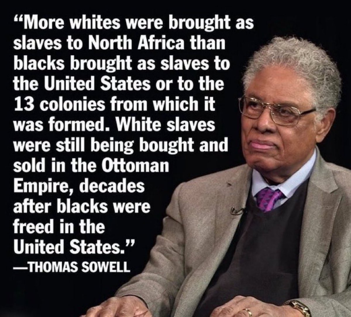 TheRabbitHole's tweet photo. Thomas Sowell on the history of slavery https://t.co/YjGdfz2UNX