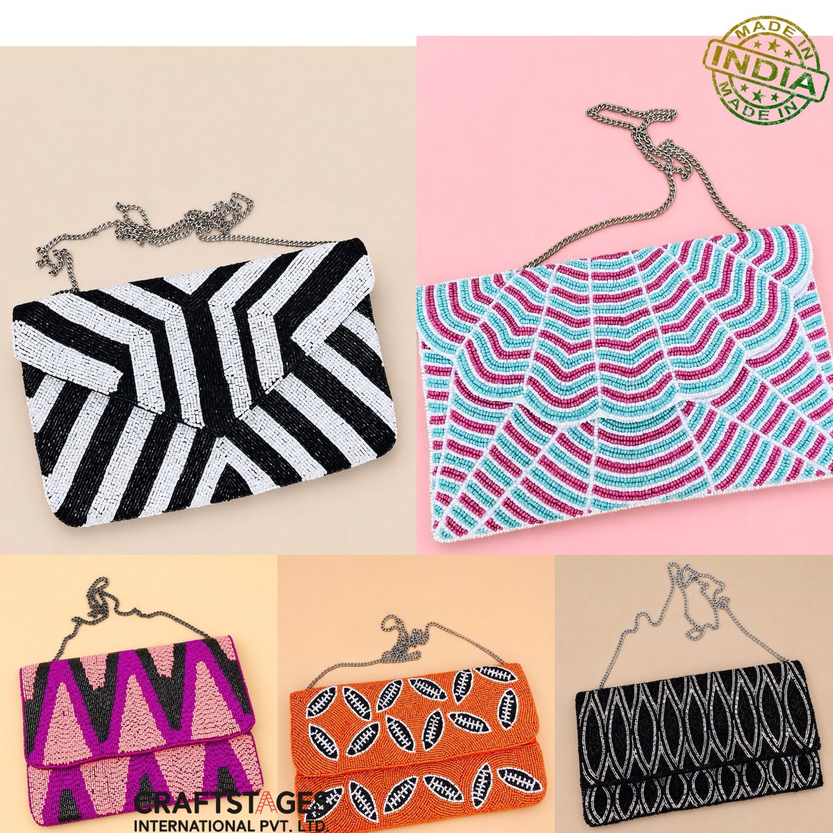 CraftstagesCs's tweet photo. Bold patterns. Intricate beadwork. Timeless craftsmanship. ✨

Make every outfit stand out with beautifully handcrafted beaded clutches designed to add elegance and personality to your look. Whether it's a wedding, festive celebration, party, or evening event https://t.co/NDavL8xWOn