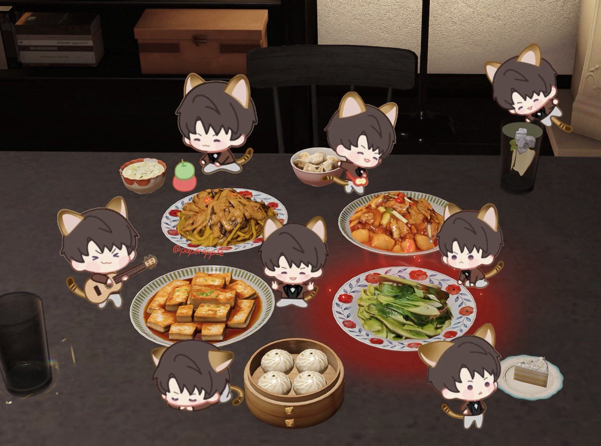 paperapp1e's tweet photo. silly rawrpard kitty who steals gege’s dinner and is too cute to be mad at 🐾 https://t.co/hUgWalJ5RA