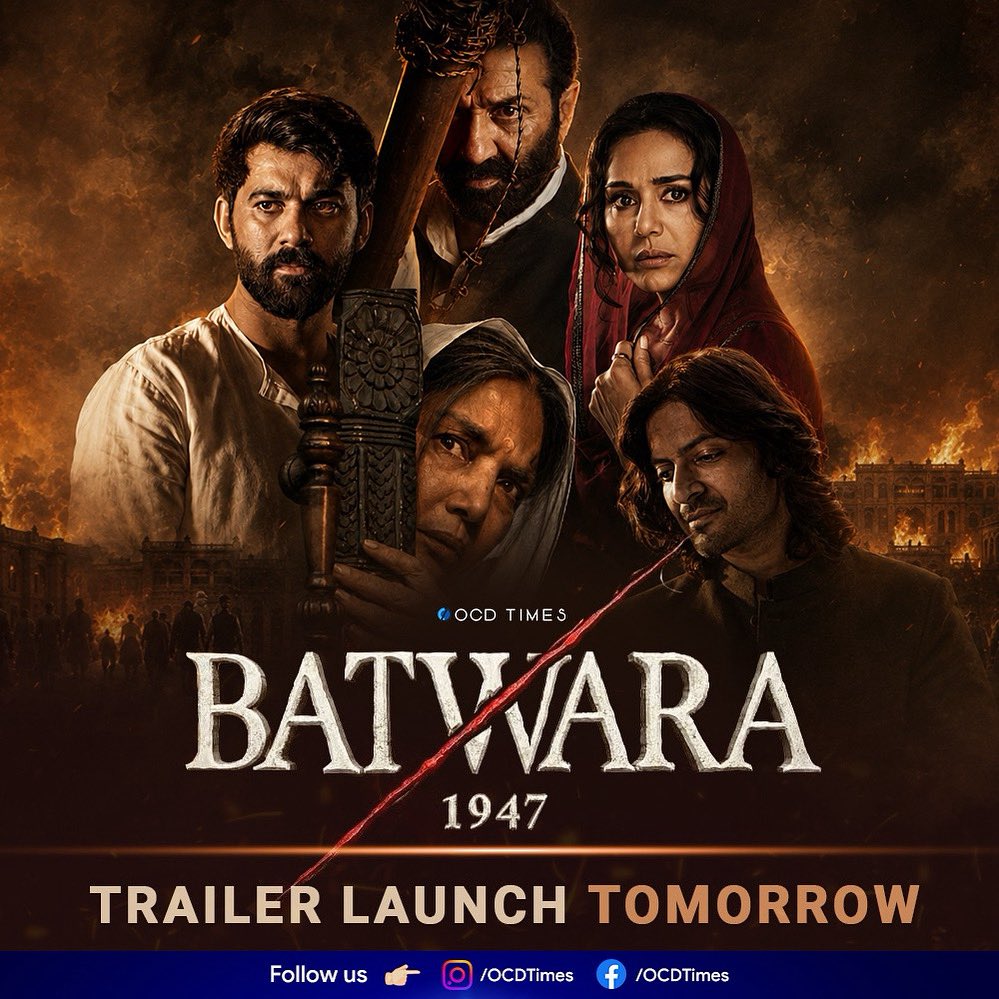 ocdtimes's tweet photo. Theatrical release - 14th August 2026
.
#OCDTimes #SunnyDeol #PreityZinta #AliFazal #MonaSingh #ShabanaAzmi #AbhimanyuSingh #AamirKhanProductions #RajkumarSantoshi #Lahore1947 #Batwara1947 https://t.co/4pP6UNhZ0K