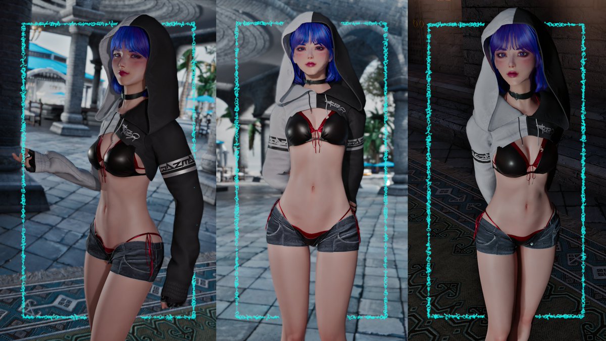 ArtsGost's tweet photo. 異常な暑さですね。😋😋🫣

#Stylishgirl #Bra #SkyrimSE #ガールズプリセット #スタイル https://t.co/6kc76EsOrq