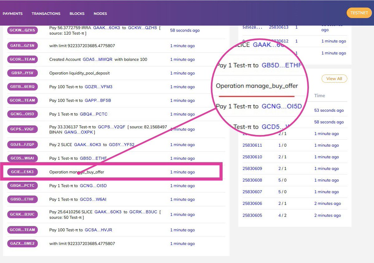 PiNetworkAlerts's tweet photo. 🚨 Something unusual just appeared on the #PiNetwork blockchain… 👀🔥 
 - This wasn’t a normal transfer. 
 - It wasn’t a random test transaction either. 
 - Someone appears to have placed a buy order on the order book. 🤯 
Here’s what was spotted: 
🔹 manage_buy_offer – Buy orders being placed at specific prices. 🔹 liquidity_pool_deposit – Liquidity being added. 🔹 invoke_host_function – Smart contract functions being triggered. 🔹 Tokens like SLICE, IRRA, and Test-Pi moving through swaps. 🔹 Multiple order book activities within minutes.

Coincidence… or preparation for something much bigger? 👀

If these on-chain signals are what they seem, they could point to the infrastructure behind a future Pi DEX taking shape. 
The blockchain often tells the story before the announcement does. 
🤔 Are we watching the final pieces fall into place? 
#Pi #DEX #Blockchain #Web3 #Crypto #Bitcoin #PiNetwork