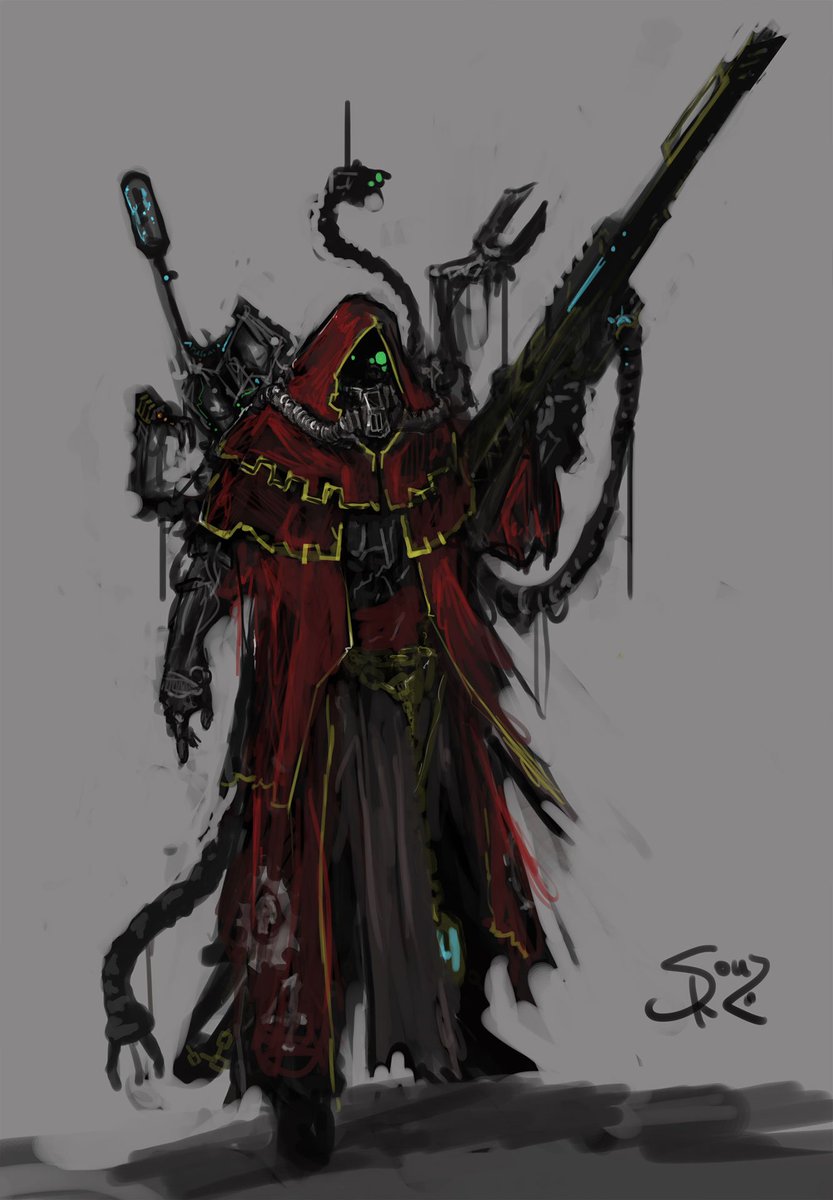 40KEternityGate's tweet photo. Techpriest Sniper by Ramirez de Souza
(Halycon450)
https://t.co/d3qOKmhIcQ

#AdeptusMechanicus #AdMech #ImperiumOfMan #TechPriests  #WarhammerArt #Warhammer #Warhammer40K #40K https://t.co/8nRfgdyGh0