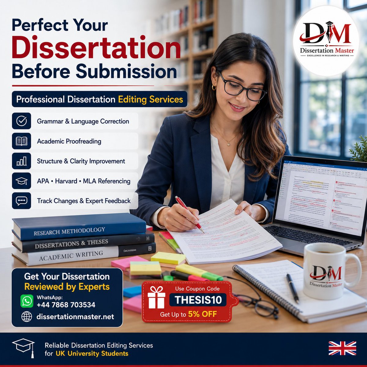 LucaThomas98531's tweet photo. Dissertation Editing UK | Professional Proofreading Services
Tweet
🎁 Use THESIS10 for up to 5% OFF
📲 +44 7868 703534

🌐 https://t.co/S5WsjO54tT
#DissertationEditing #Proofreading #AcademicWriting #UKStudents #Research #University #DissertationHelp #StudentLife https://t.co/DSysuKjwOX