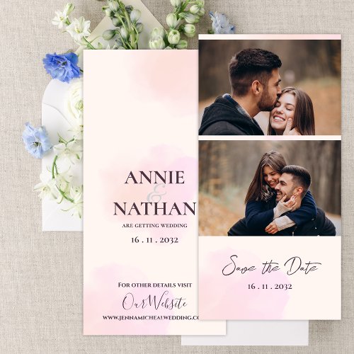 mypaperlove2021's tweet photo. Cute Two Photos Wedding save the date Invitation https://t.co/QbyAGkBSzm via @zazzle https://t.co/Sd1dEVDJF6