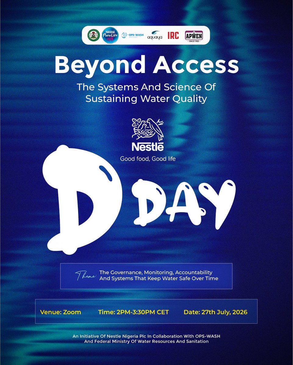 OPSWASH1's tweet photo. 🚀 D-DAY is Here!

Today we go Beyond Access.

Join us as experts discuss the systems and science behind sustainable water quality.

🕑 2:00–3:30 PM CET
📍 Zoom

#BeyondAccess #WaterQuality #OPSWASH https://t.co/TrTT06X8qI