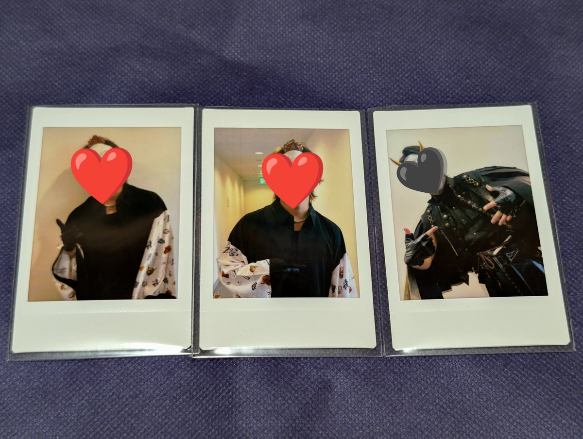 交換】O-MENZ チェキ ​譲：ナイト 🧡🧡🖤🖤❤ メンエボ❤❤🖤 （※画像