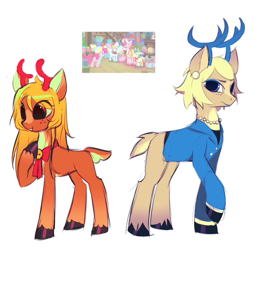 kuraruseiji's tweet photo. What if they were mlp (drawing from like 1 year ago lol) #deltarune https://t.co/3K0aYxTzZR
