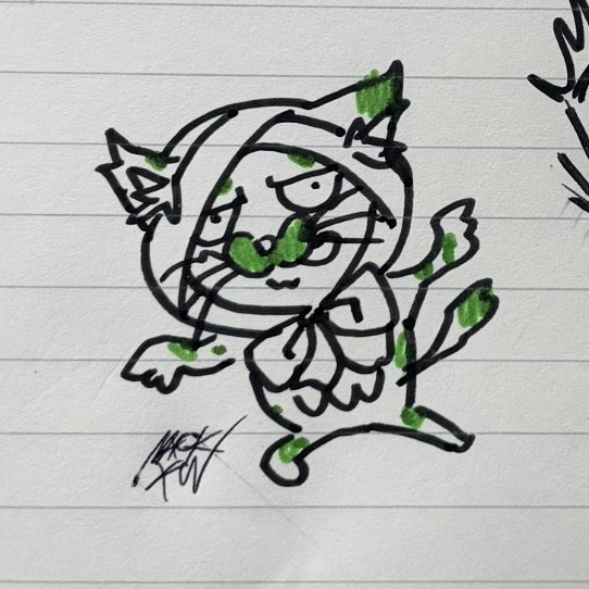 H_C_Mutants's tweet photo. 下書き無しで描いたらすごく失敗した🐈w
#horrorcolormutants
#ホラーカラーミュータンツ
#アナログイラスト https://t.co/ipswa4I2G1