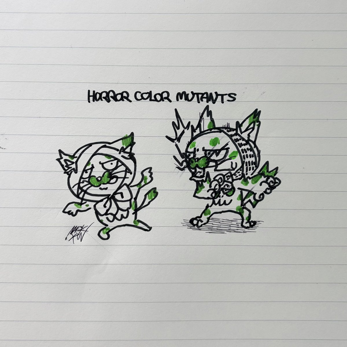 H_C_Mutants's tweet photo. 下書き無しで描いたらすごく失敗した🐈w
#horrorcolormutants
#ホラーカラーミュータンツ
#アナログイラスト https://t.co/ipswa4I2G1