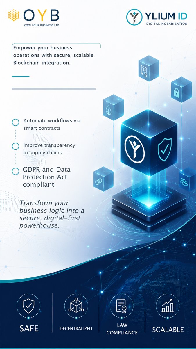 YliumToken's tweet photo. Ready to harness the power of Blockchain with ease, speed, and clarity?

Ylium offers a smart, modular ecosystem tailored to your specific industry needs.

🌐 Build trust and transparency today. Start here: https://t.co/QnOZ1jARQH https://t.co/19jhBWdJwm