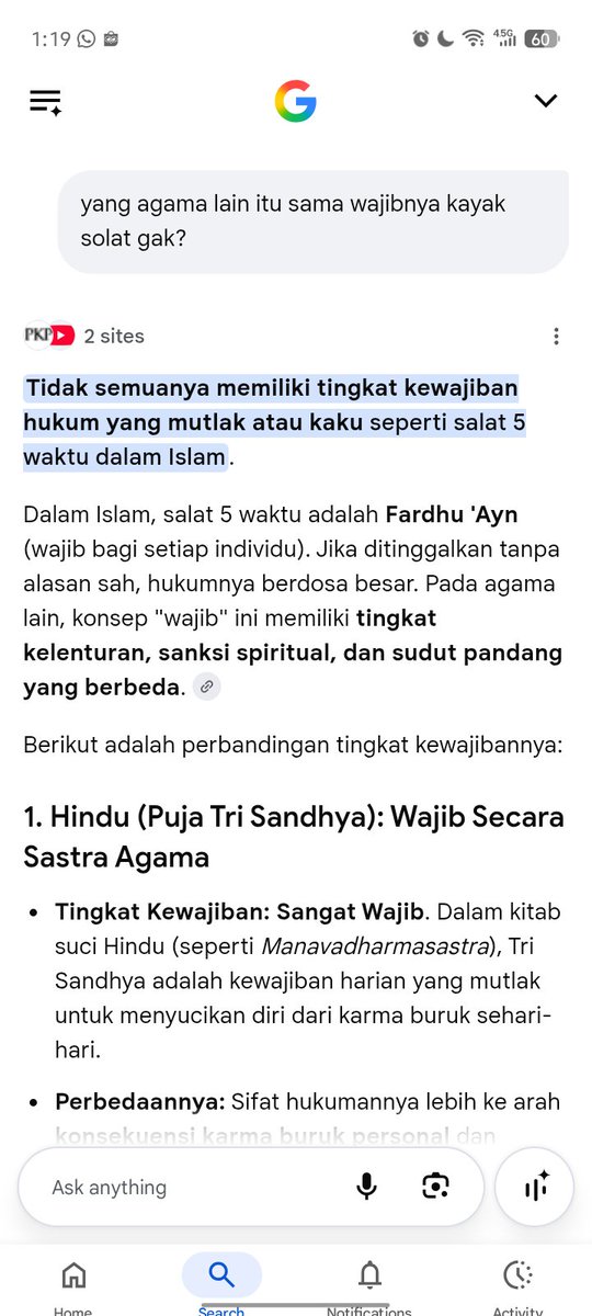 cs_gggoods's tweet photo. @juvene_scence @Hl0DA @BahruddinMuh @damniel235 @MiskinTV_ Hasil AI. Tapi kata mereka gak ada yg wajib kayak solat 5 waktu. Mungkin AI bisa salah, mungkin U manusia bisa benerin. https://t.co/l05NyLi15a