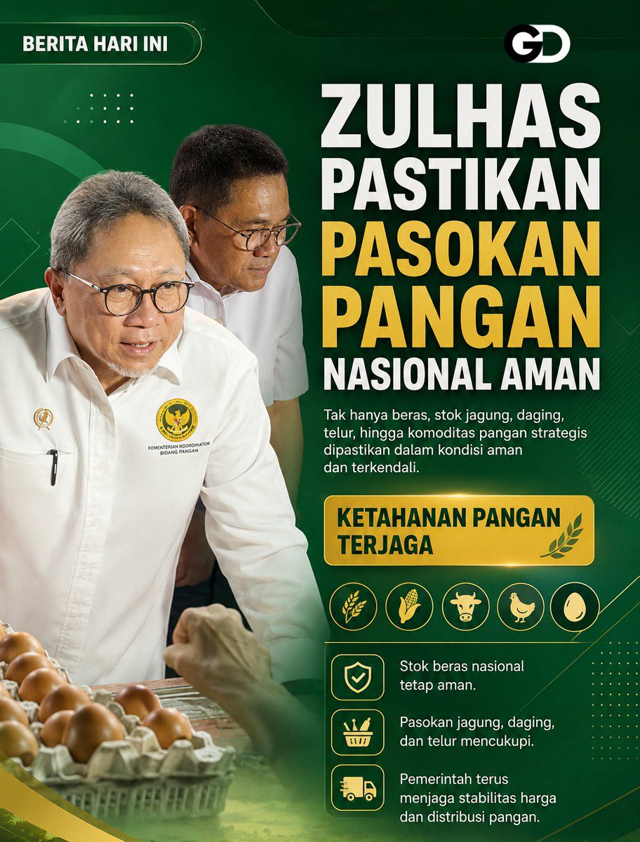lalapopoy5's tweet photo. Zulkifli Hasan terus berupaya menjaga keseimbangan pasokan dan harga pangan nasional.

#MenkoPangan
#PartaiAmanatNasional
#ZulkifliHasan
#Zulhas
#GD_Zulhas https://t.co/cMpOhAqv2O