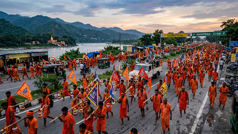 ndtv's tweet photo. Complete Vehicle Ban On Delhi-Haridwar Highway During Kanwar Yatra From August 4 To 12 https://t.co/ygwdXWa232 https://t.co/Ix0Ia1OHZg